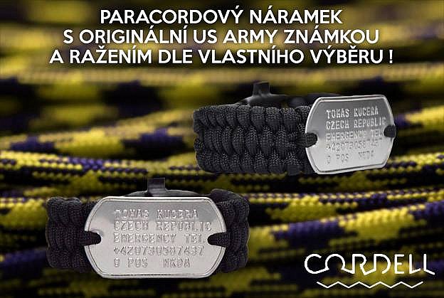 Paracord náramek Dog Tag