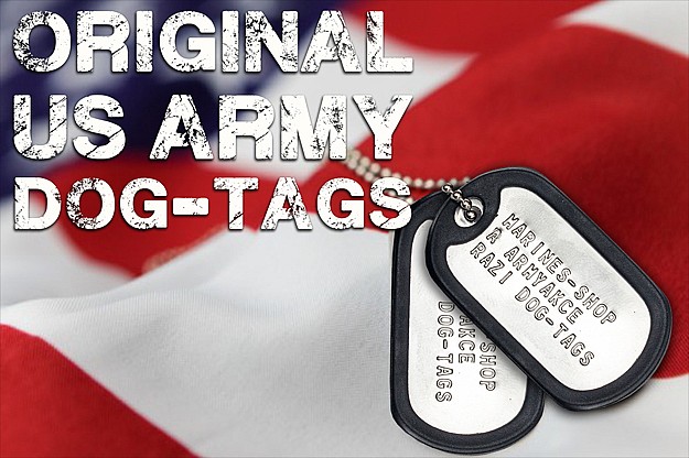 Originální US Army Vojenské Psí Známky DOG TAG s ražbou