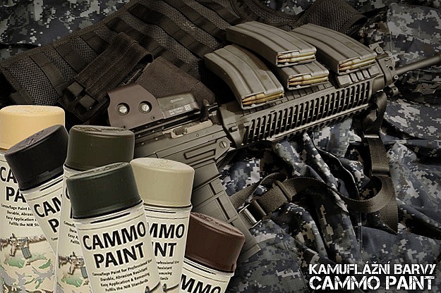 Kamuflážní barvy CAMMO PAINT podle vojenských standardů