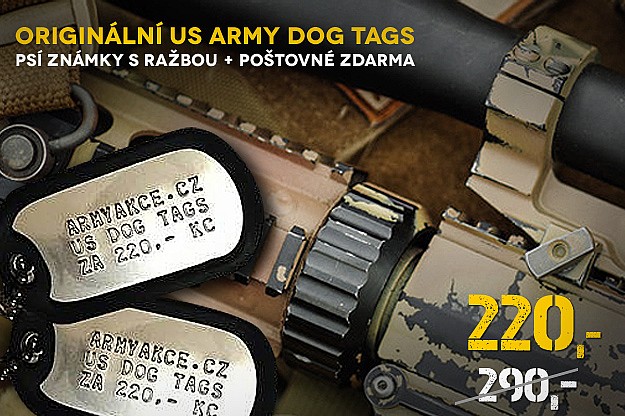 Originální US ARMY DOG TAGS Psí Známky s ražbou + poštovné ZDARMA !