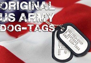 Originální US Army Vojenské Psí Známky DOG TAG  s ražbou