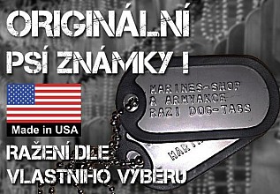 Originální US ARMY Dog Tags s ražbou + poštovné ZDARMA !